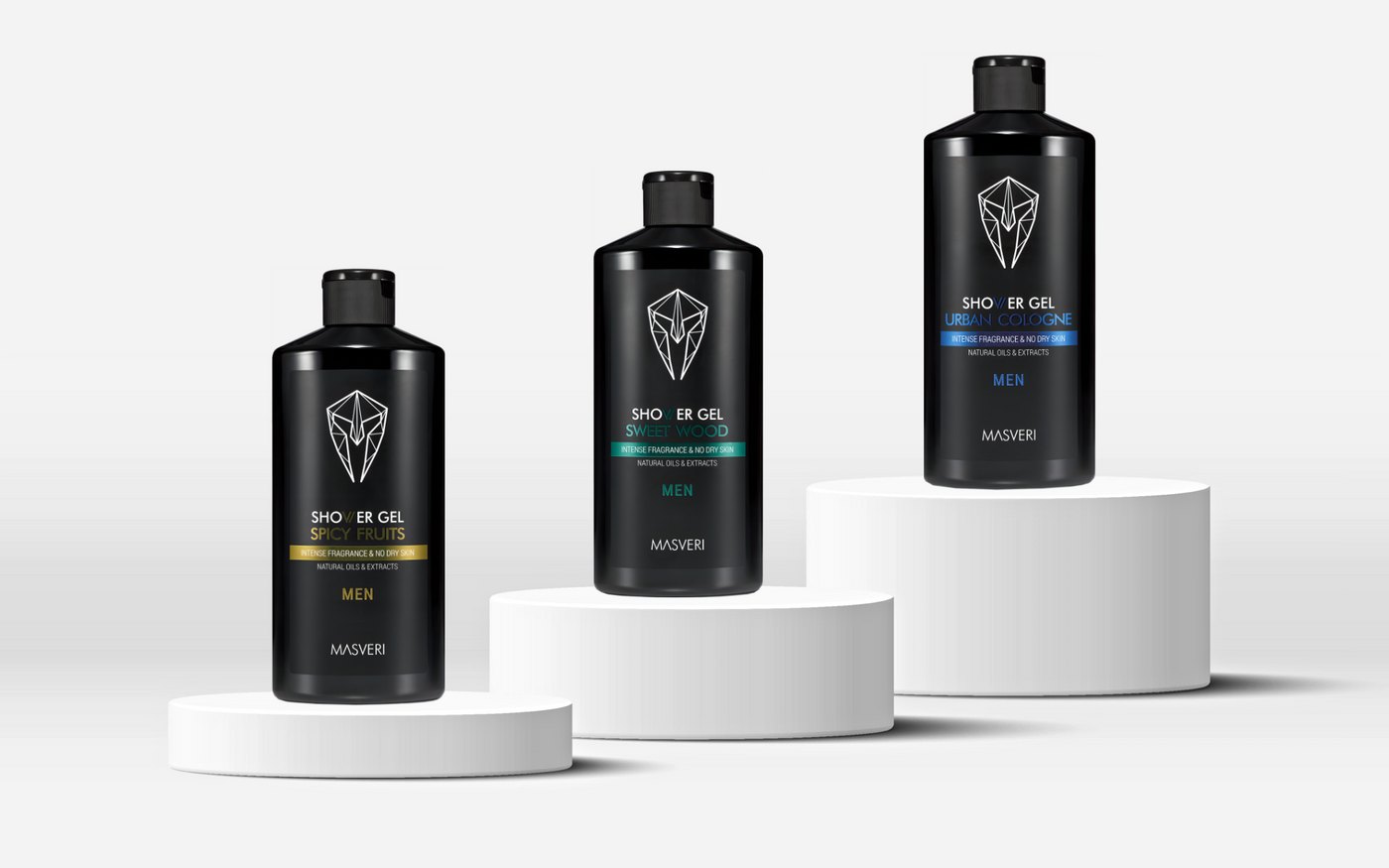 Masveri Dusjgel Collection 3x300 ml- Tuxedo.no - Nettbutikk - On Demand Barbers Oslo Norway